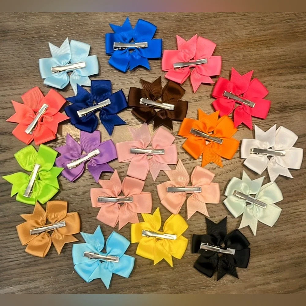 Girls Boutique Hair Bows with Alligator Clip x 19 Colors